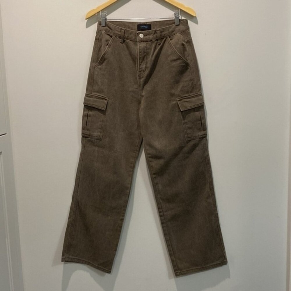 Vivitiko Cargo Pants Wide leg jeans Brown Size Medium